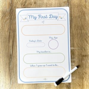 My first day sign